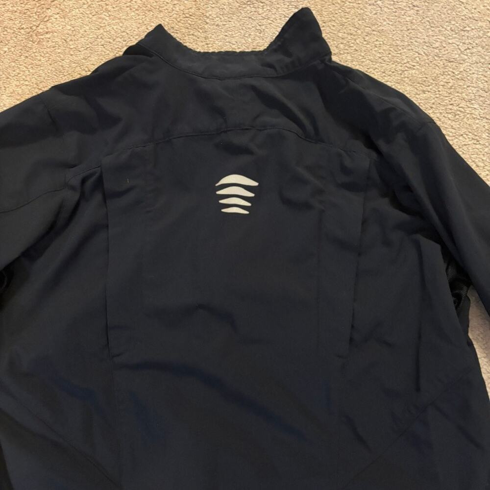VTG Nike Windbreaker Jacket Mens Size M Black Zip Up Nike Swoosh 90s Pockets - Picture 6 of 6
